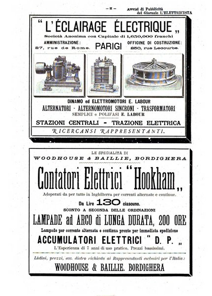 L'elettricista rivista mensile di elettrotecnica