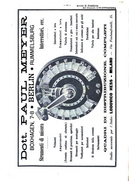 L'elettricista rivista mensile di elettrotecnica