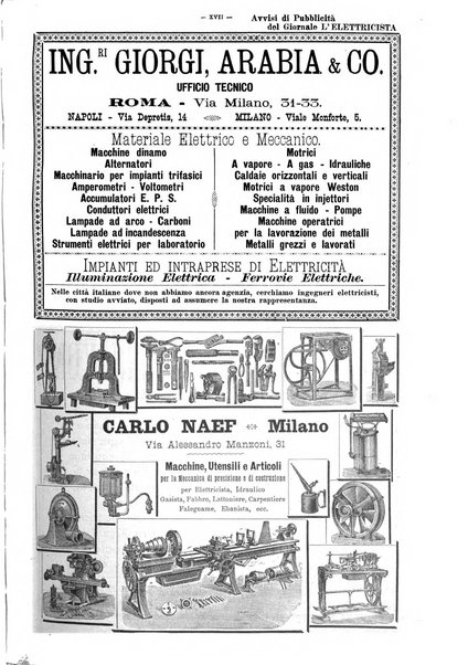 L'elettricista rivista mensile di elettrotecnica