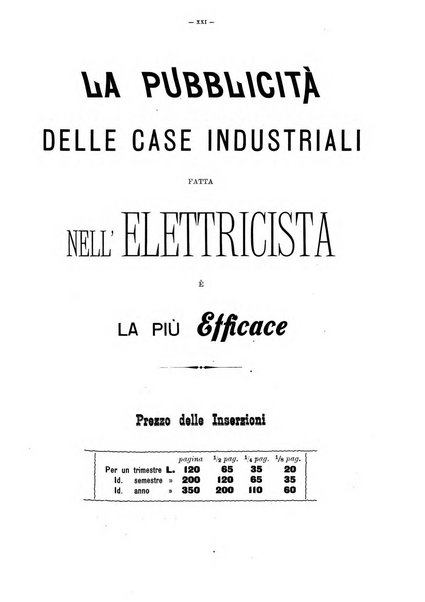 L'elettricista rivista mensile di elettrotecnica