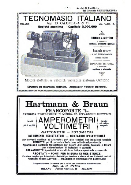 L'elettricista rivista mensile di elettrotecnica