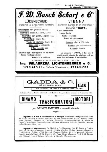 L'elettricista rivista mensile di elettrotecnica