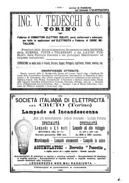 L'elettricista rivista mensile di elettrotecnica