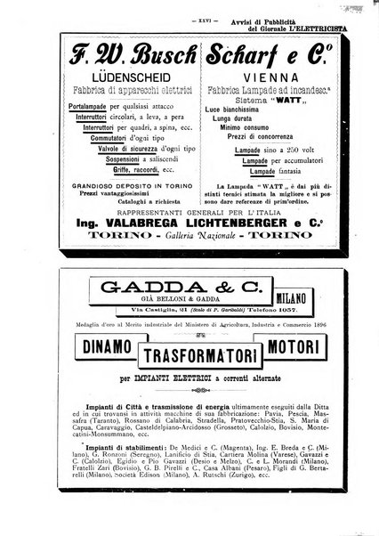 L'elettricista rivista mensile di elettrotecnica