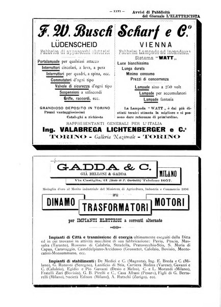 L'elettricista rivista mensile di elettrotecnica