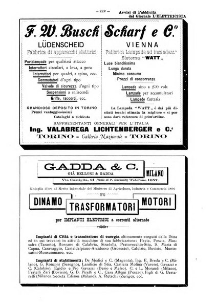 L'elettricista rivista mensile di elettrotecnica