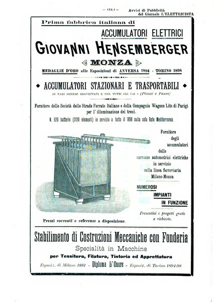 L'elettricista rivista mensile di elettrotecnica