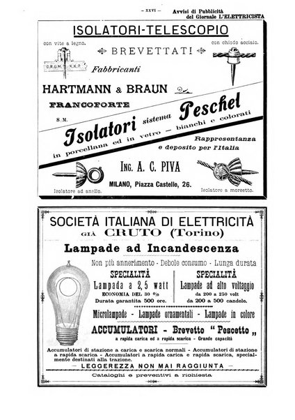 L'elettricista rivista mensile di elettrotecnica