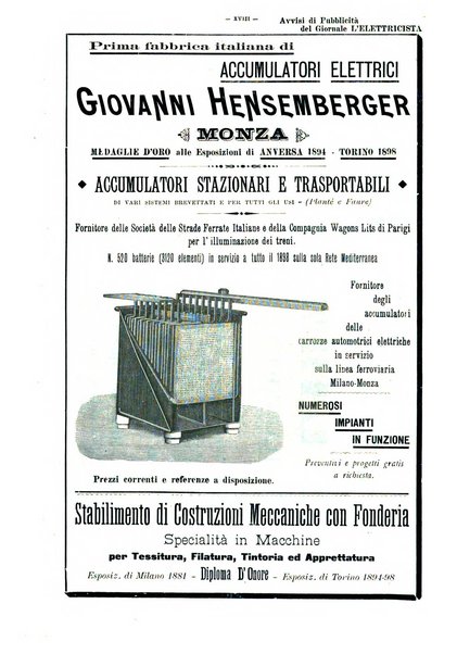 L'elettricista rivista mensile di elettrotecnica