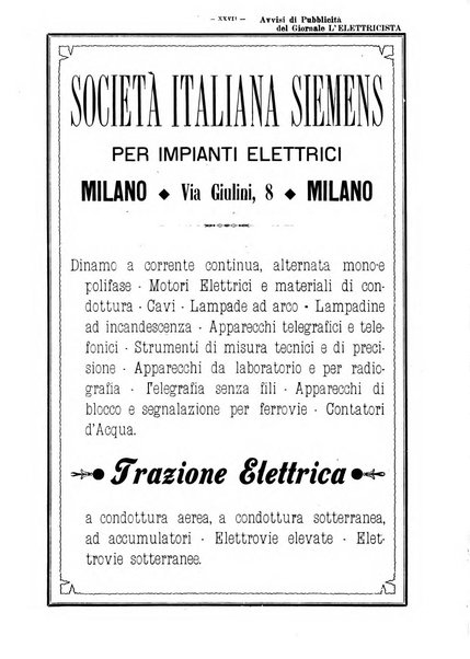 L'elettricista rivista mensile di elettrotecnica