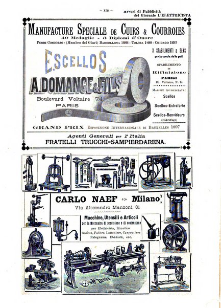 L'elettricista rivista mensile di elettrotecnica