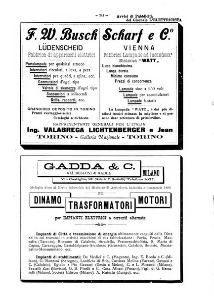 L'elettricista rivista mensile di elettrotecnica