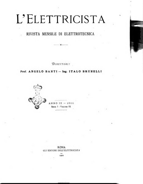 L'elettricista rivista mensile di elettrotecnica