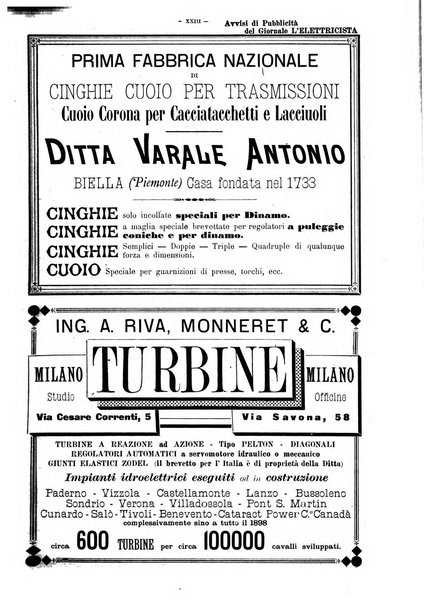 L'elettricista rivista mensile di elettrotecnica