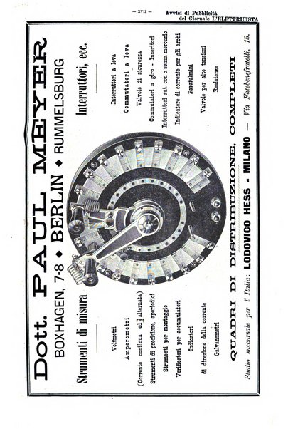 L'elettricista rivista mensile di elettrotecnica