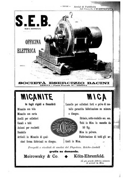 L'elettricista rivista mensile di elettrotecnica