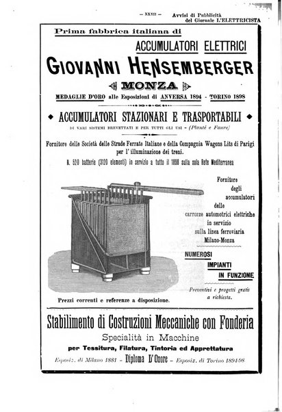 L'elettricista rivista mensile di elettrotecnica