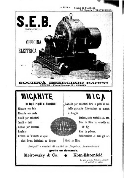 L'elettricista rivista mensile di elettrotecnica