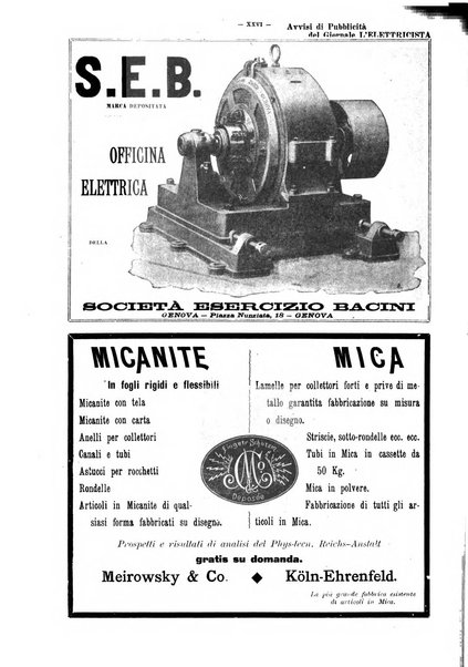 L'elettricista rivista mensile di elettrotecnica