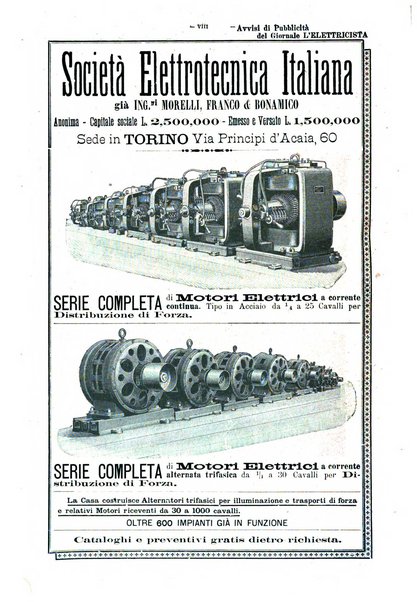 L'elettricista rivista mensile di elettrotecnica