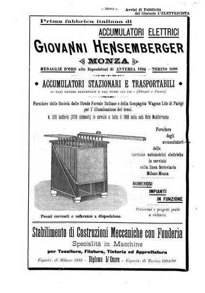 L'elettricista rivista mensile di elettrotecnica