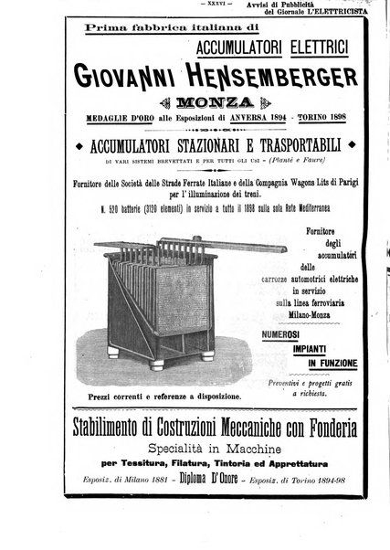 L'elettricista rivista mensile di elettrotecnica