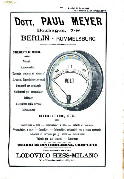 L'elettricista rivista mensile di elettrotecnica