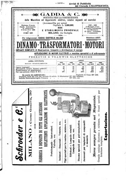 L'elettricista rivista mensile di elettrotecnica