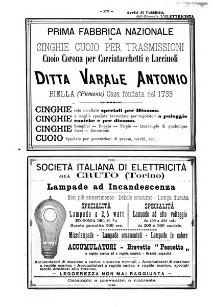 L'elettricista rivista mensile di elettrotecnica