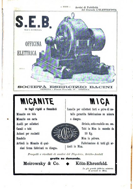 L'elettricista rivista mensile di elettrotecnica