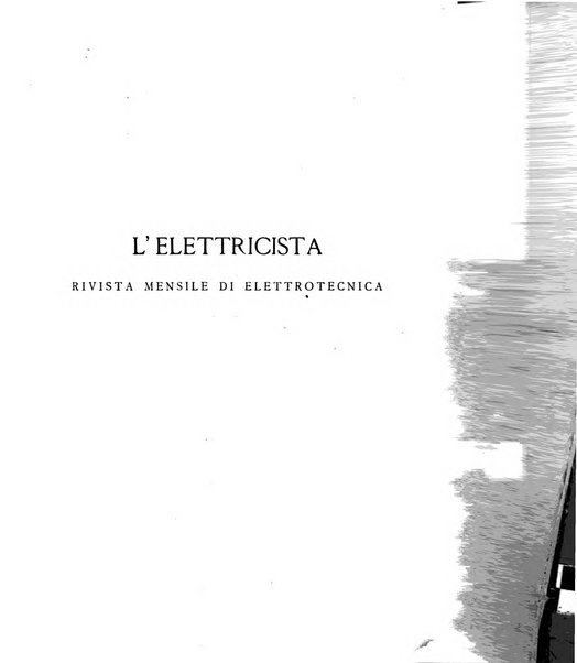 L'elettricista rivista mensile di elettrotecnica