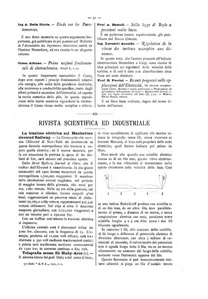 L'elettricista rivista mensile di elettrotecnica