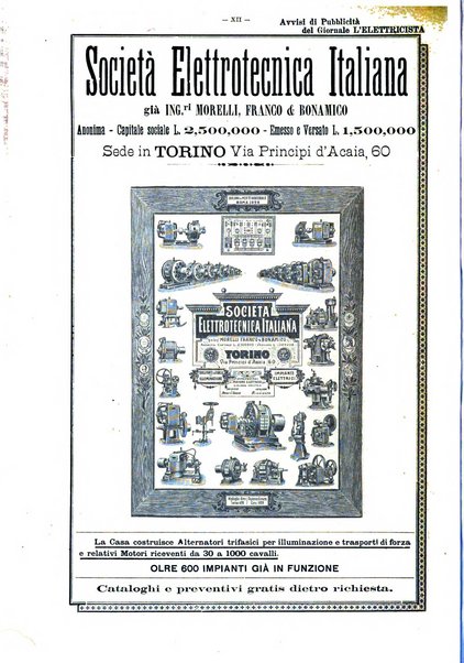 L'elettricista rivista mensile di elettrotecnica