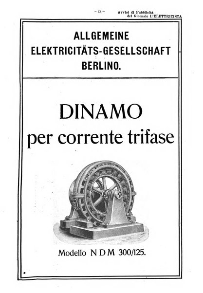 L'elettricista rivista mensile di elettrotecnica