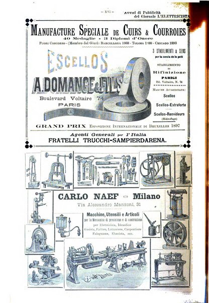 L'elettricista rivista mensile di elettrotecnica