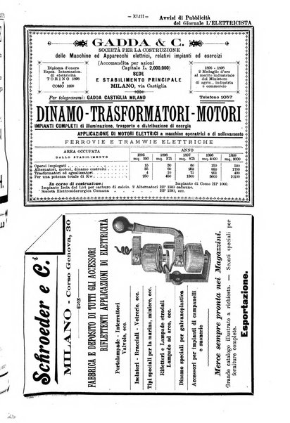 L'elettricista rivista mensile di elettrotecnica