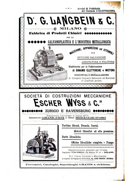 L'elettricista rivista mensile di elettrotecnica