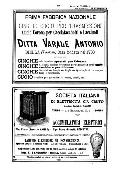 L'elettricista rivista mensile di elettrotecnica