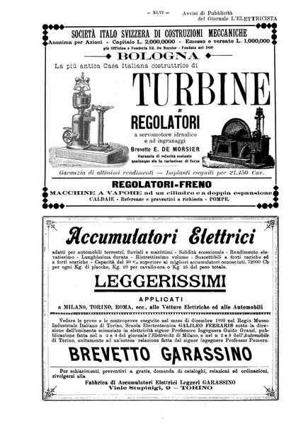 L'elettricista rivista mensile di elettrotecnica