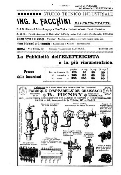 L'elettricista rivista mensile di elettrotecnica