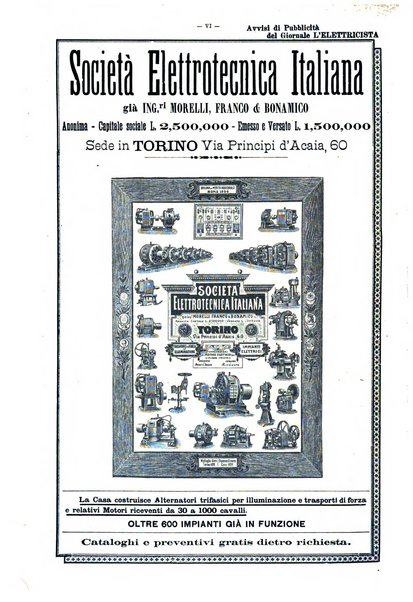 L'elettricista rivista mensile di elettrotecnica