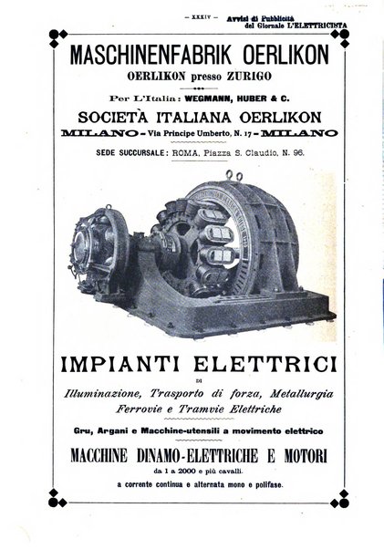 L'elettricista rivista mensile di elettrotecnica