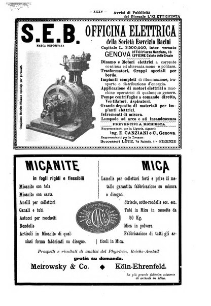 L'elettricista rivista mensile di elettrotecnica