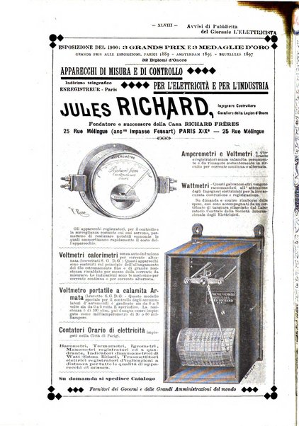 L'elettricista rivista mensile di elettrotecnica