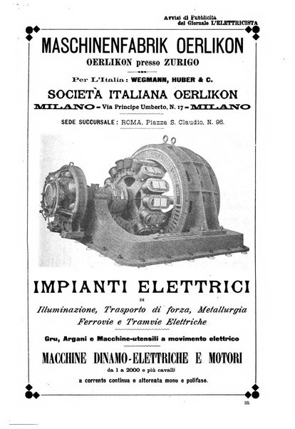 L'elettricista rivista mensile di elettrotecnica