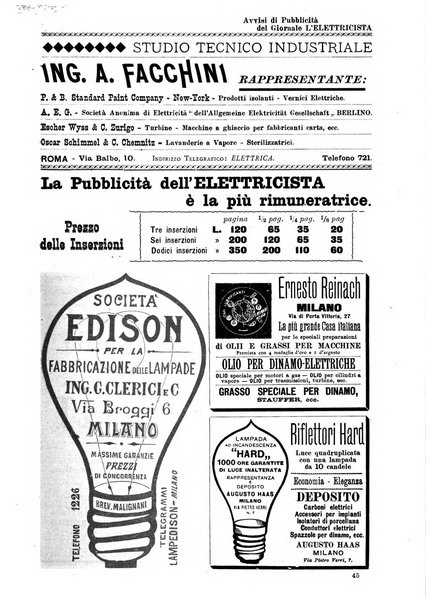 L'elettricista rivista mensile di elettrotecnica