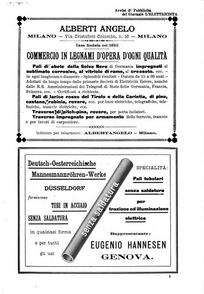 L'elettricista rivista mensile di elettrotecnica