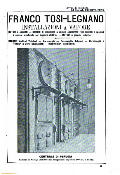 L'elettricista rivista mensile di elettrotecnica