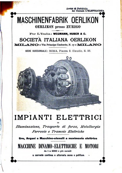 L'elettricista rivista mensile di elettrotecnica