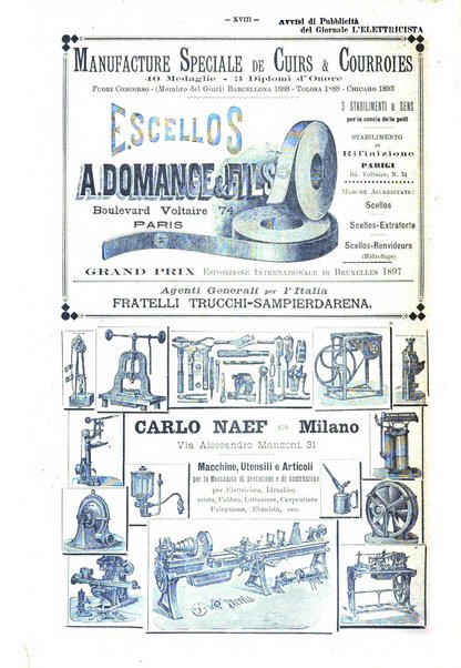 L'elettricista rivista mensile di elettrotecnica